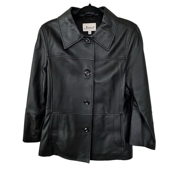 Stunning Black Lamb Leather Coat Jacket Buttery Soft Luxury - Picture 4 of 10